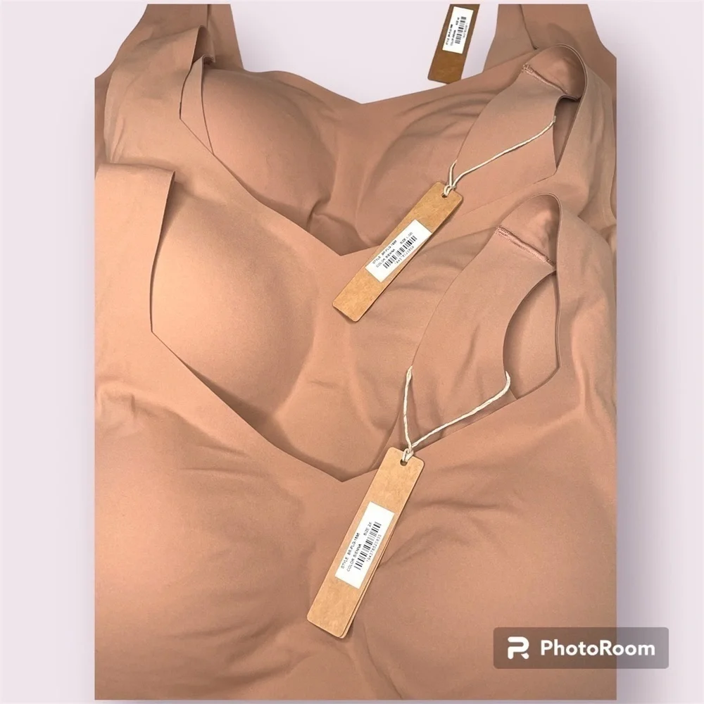 🔥LAST 1🔥Skims Naked Plunge Wireless Longline Bra in Sienna: LARGE DD. NWT - Picture 2 of 5